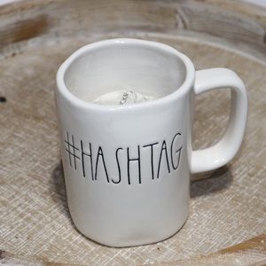 Vintage Rae Dunn #Hashtag M Stamped Mug